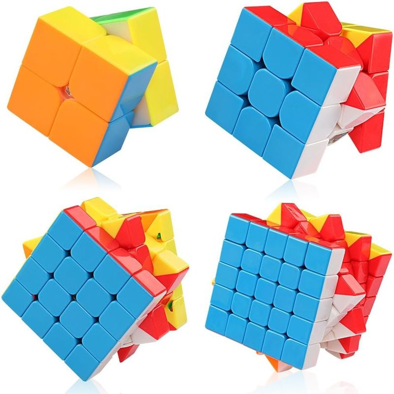 مجموعة مكعب روبيك المغناطيسي متعدد الألوان مع 2x2 3x3 4x4 5x5 سلسلة للمجموعة الحالية