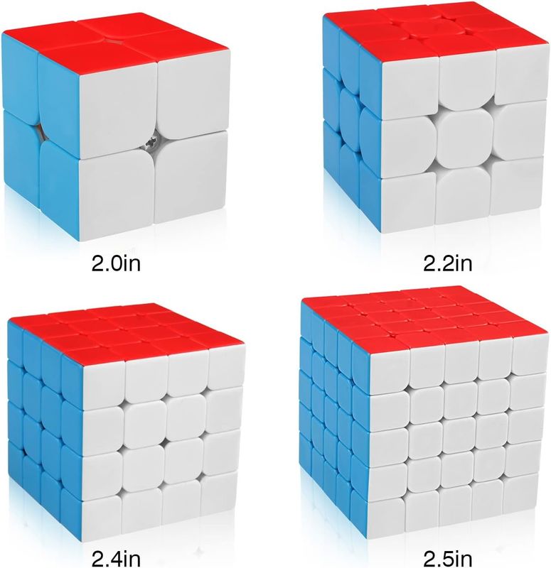 مجموعة مكعب روبيك المغناطيسي متعدد الألوان مع 2x2 3x3 4x4 5x5 سلسلة للمجموعة الحالية