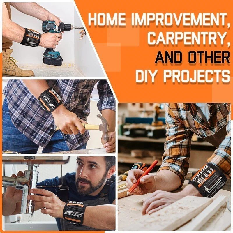 أدوات السوار المغناطيسية الأحزمة المغناطيسات القوية للحفاظ على المسامير المسامير حفر قطع DIY