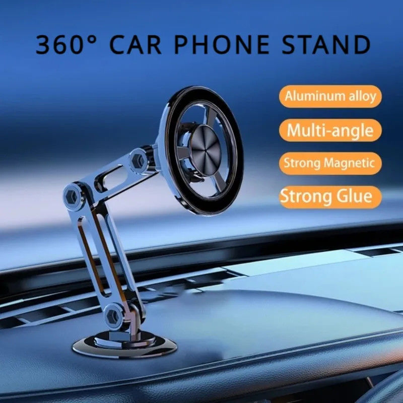 360 درجة تدوير حامل الهاتف للسيارة المغناطيسي القوي لـ Magsafe موقف الهاتف القابل للطي مغناطيس التنفس الهوائي